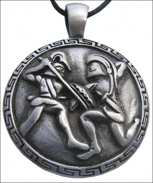 pingente de luta de espartanos