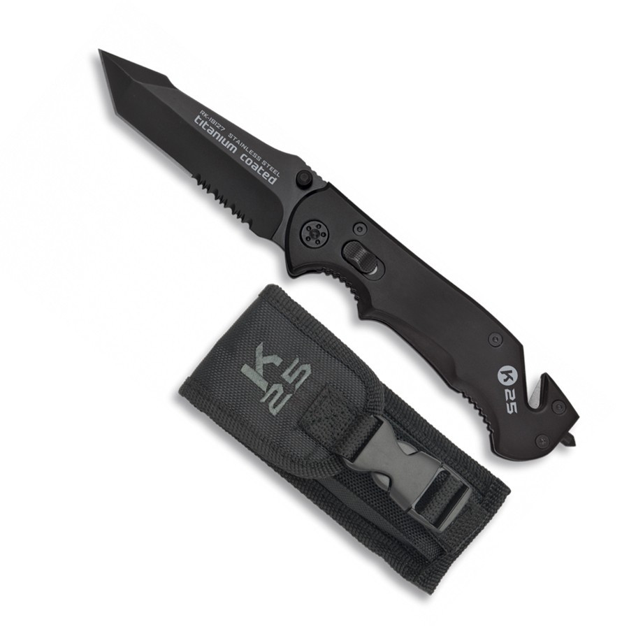 Faca de salvamento, lâmina 9 cms.