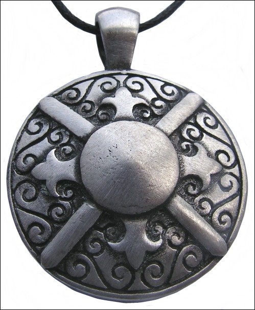 pingente de escudo grego