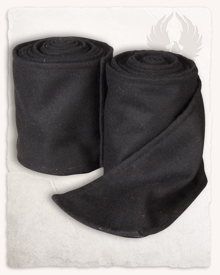 Winingas enroladas de lã modelo Hamond, pretas