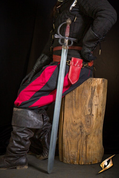 Rapier espada de látex Rillet modelo cabo vermelho (LARP)