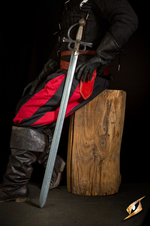 Espada florete de látex modelo Rillet com punho branco marfim (LARP)