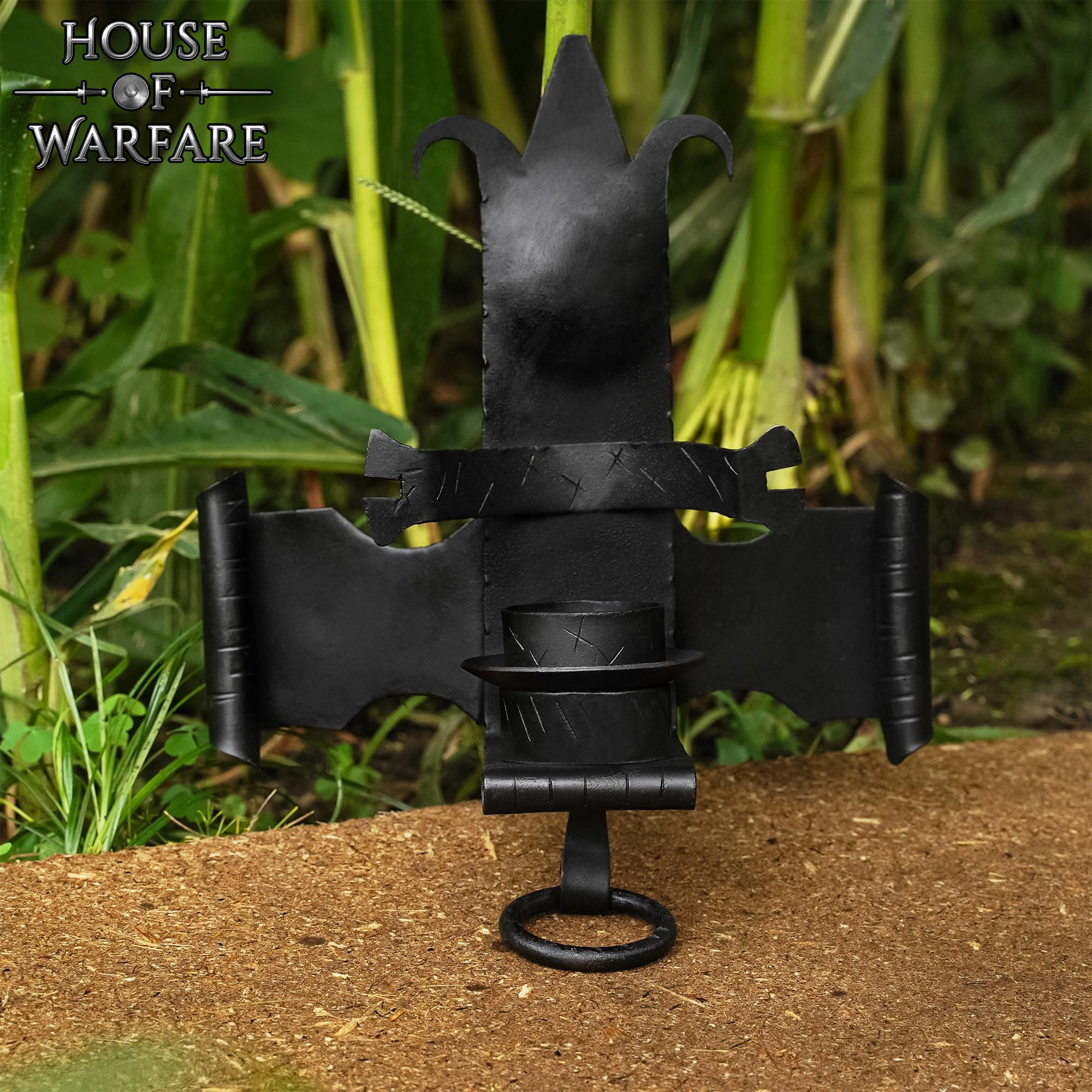 Luz de parede cruz medieval para 1 vela