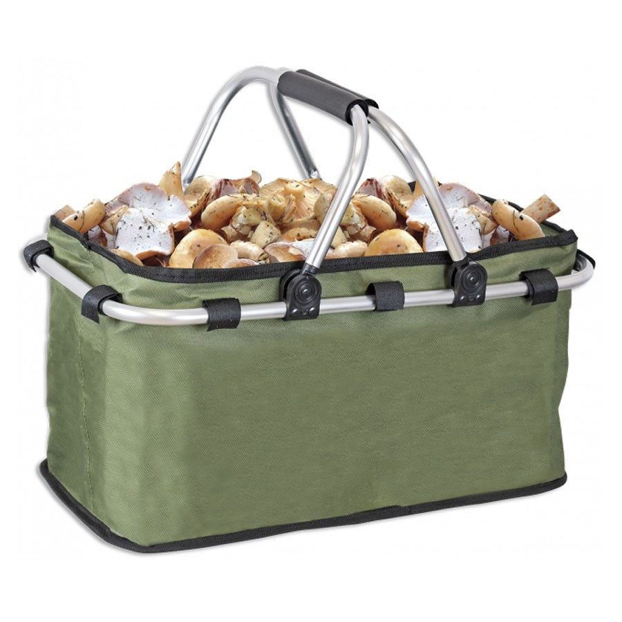 Cesta de cogumelos acolchoada com alças