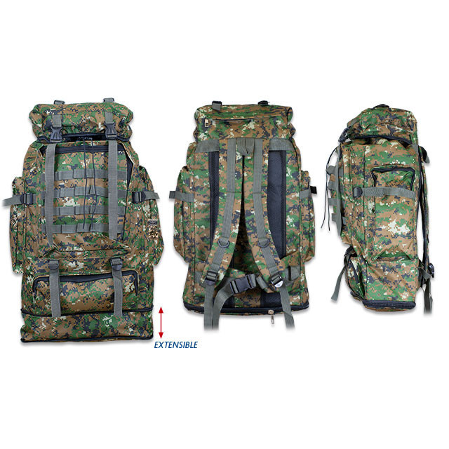 Mochila Tática Barbaric Camo Pixel, 60 L