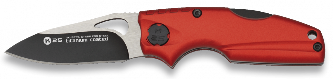 Canivete vermelho EDC K25, com clipe