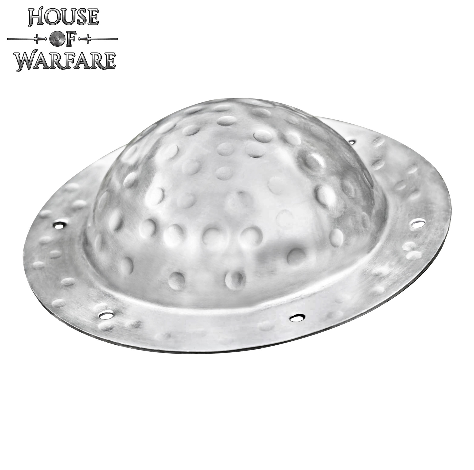 Umbo prateado para escudos vikings em aço