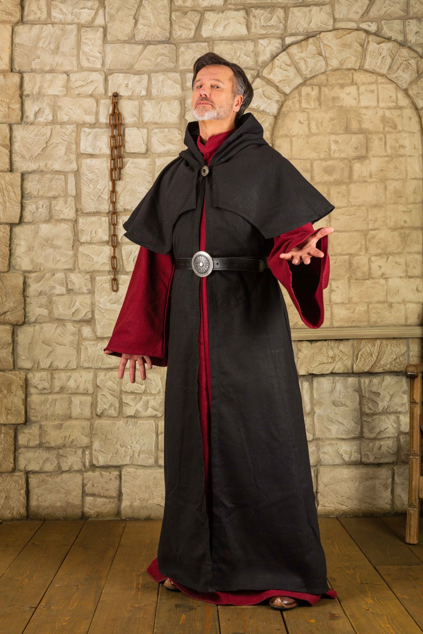 Abraxas Túnica aberta com capuz - Preto