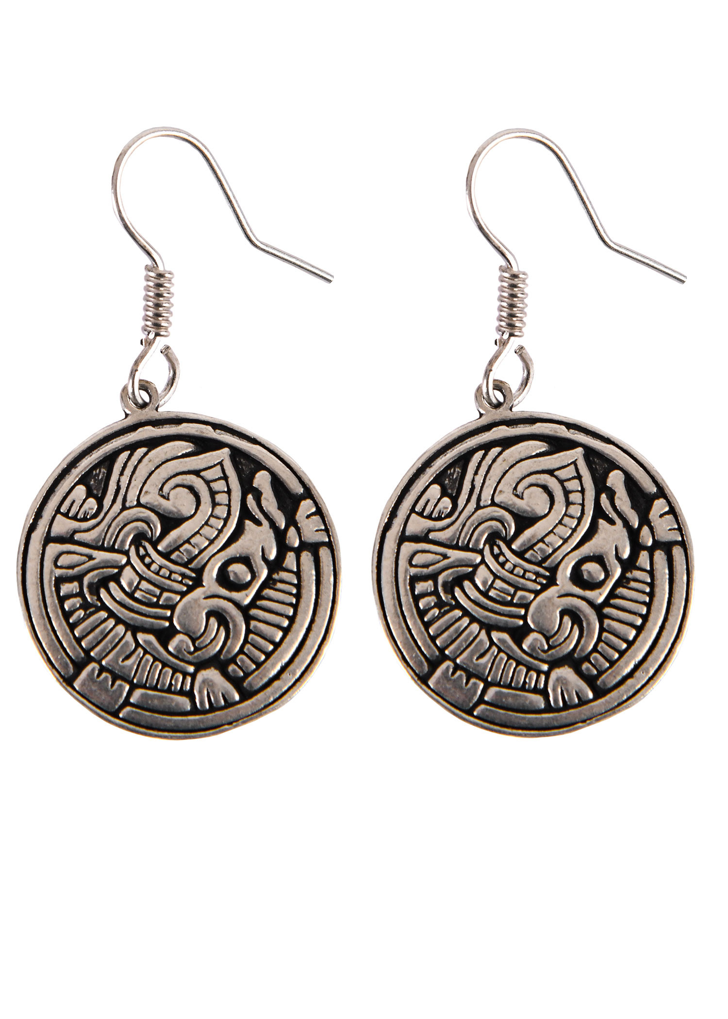 Brincos Viking em latão prateado