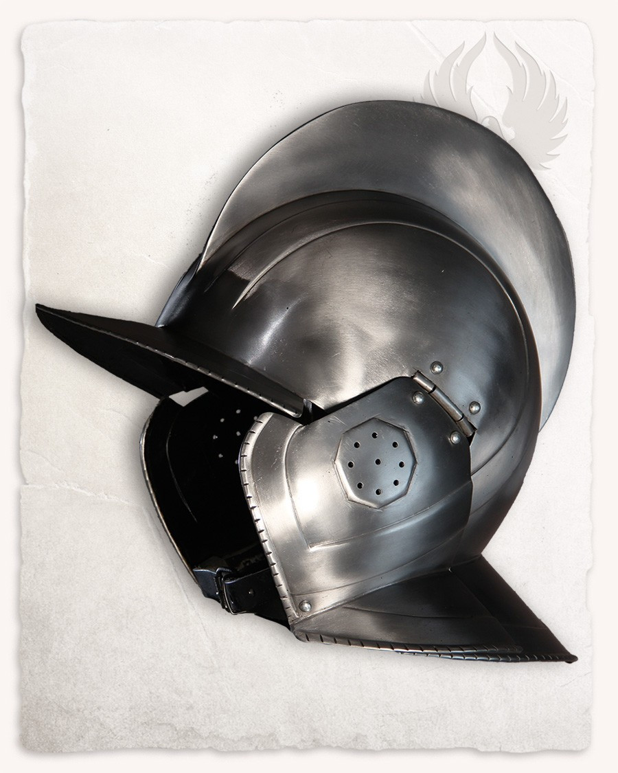 Capacete cor de vinho modelo Kaspar em aço polido