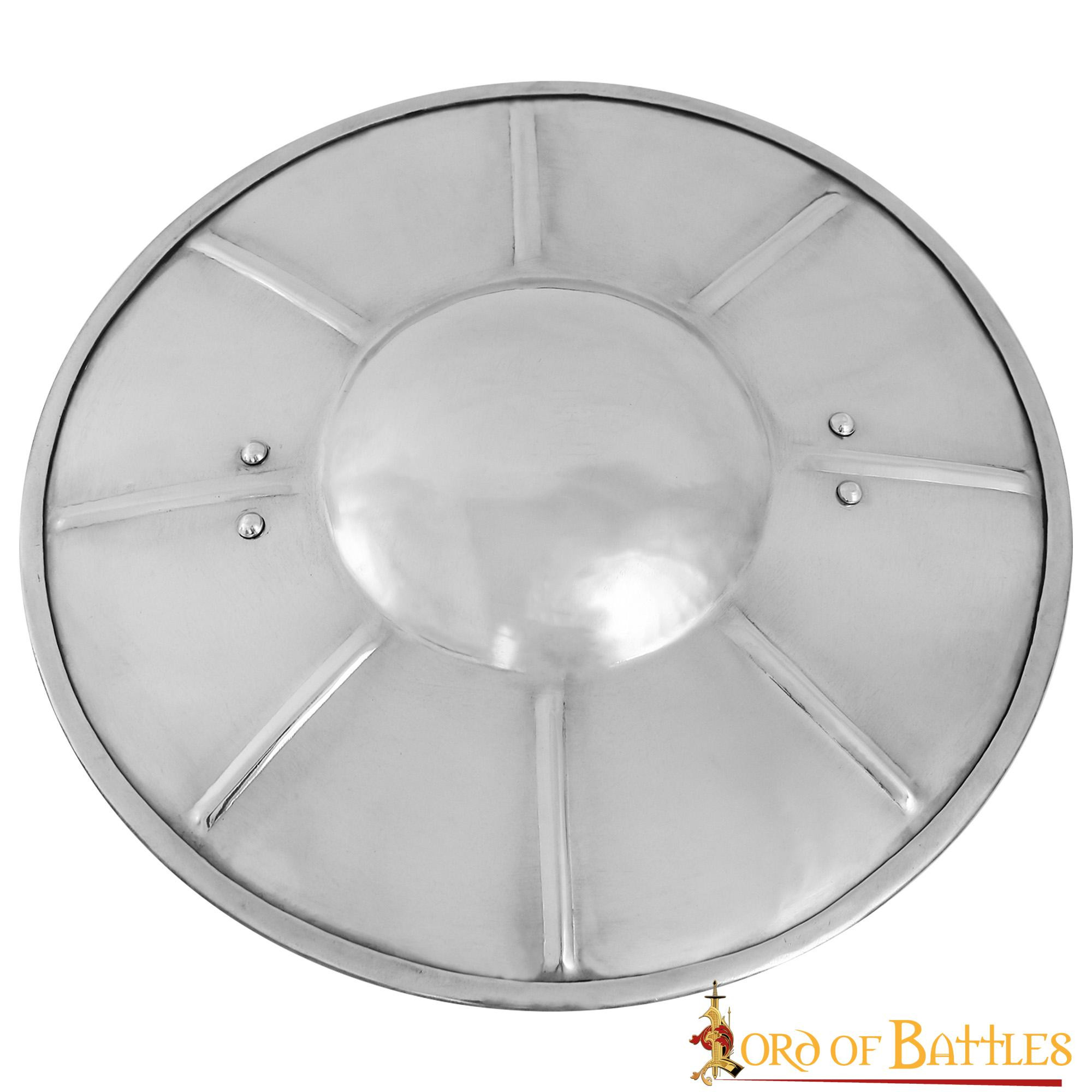 Broquel de aço medieval funcional (30,4 cm.)