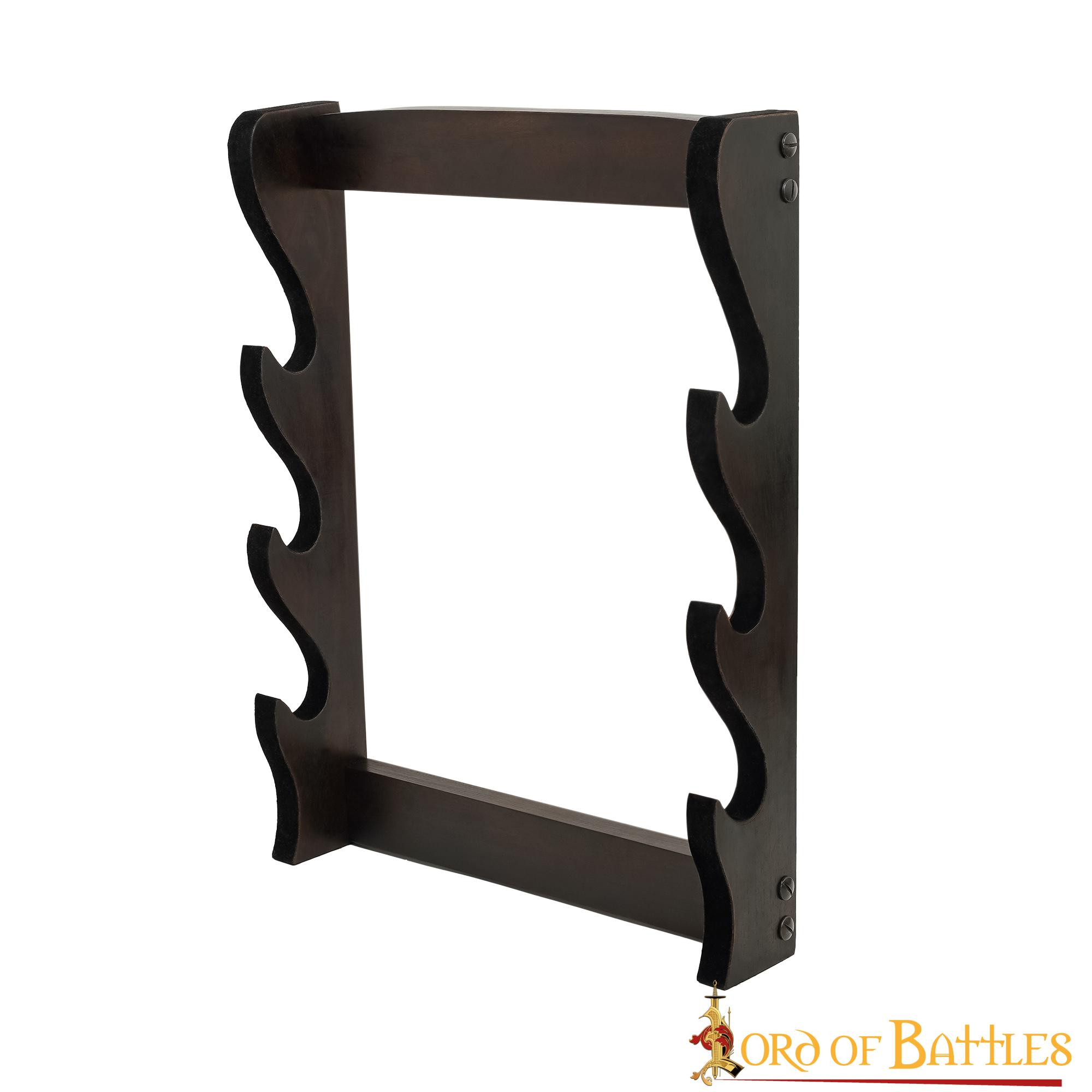 Suporte de parede para 3 espadas ou machados