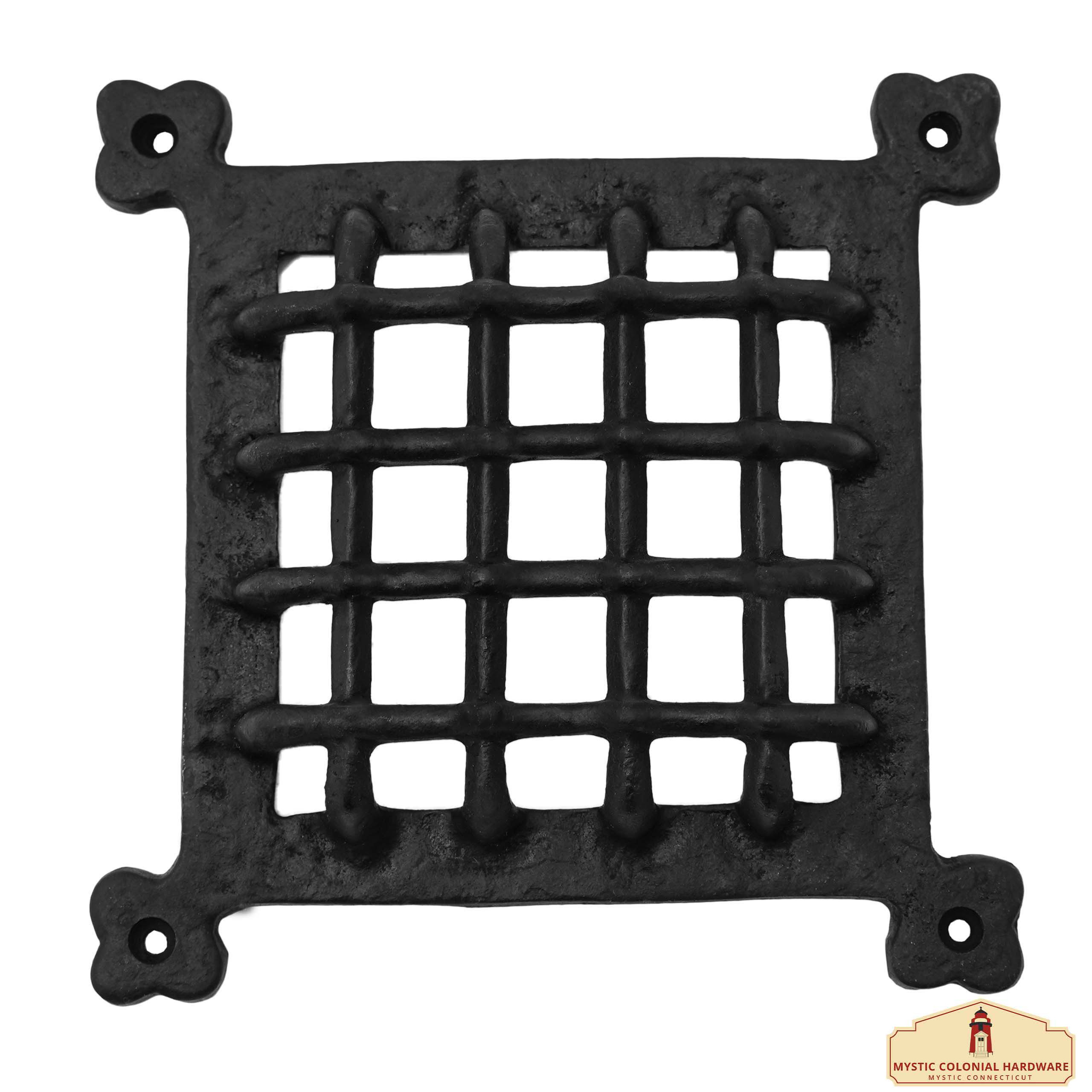 Janela de sacada medieval da porta de ferro forjado