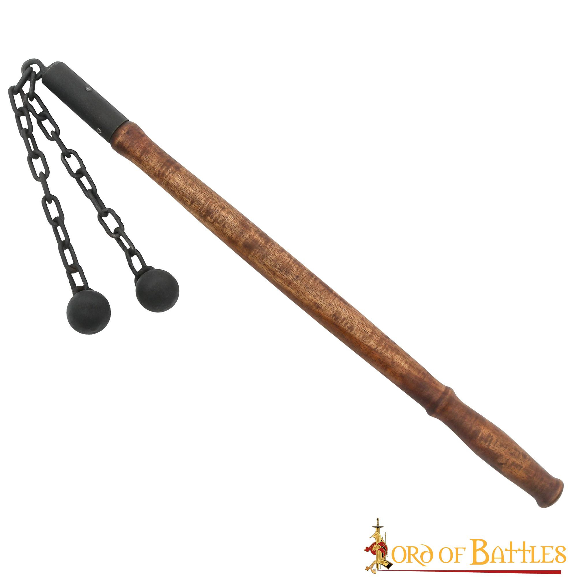 Maça de batalha medieval, bola dupla