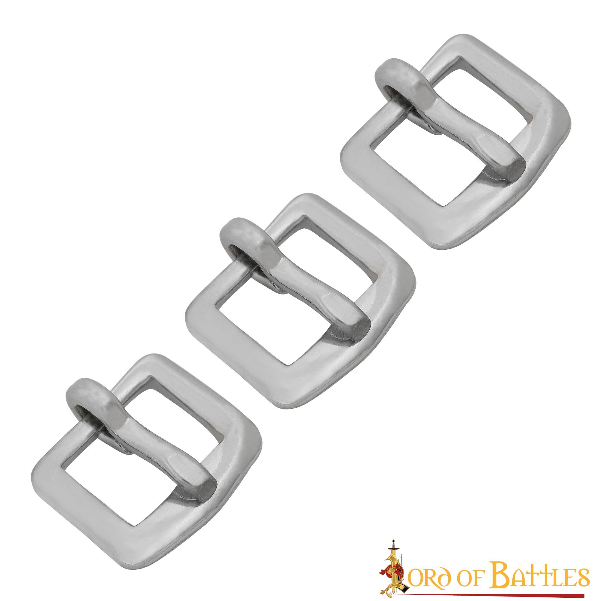 Pacote de 3 fivelas de aço (1,8 x 2 cm.)