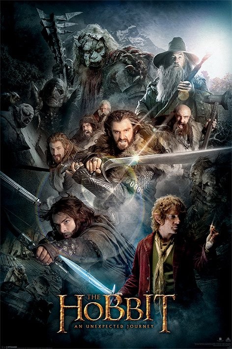 Cartaz O Hobbit, Uma Jornada Inesperada, 61x91 cm.