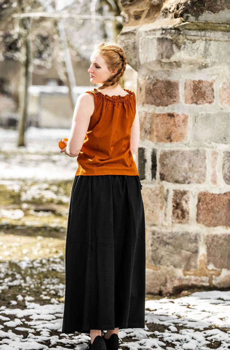 Adele Blusa Medieval Sem Mangas, Rust Orange