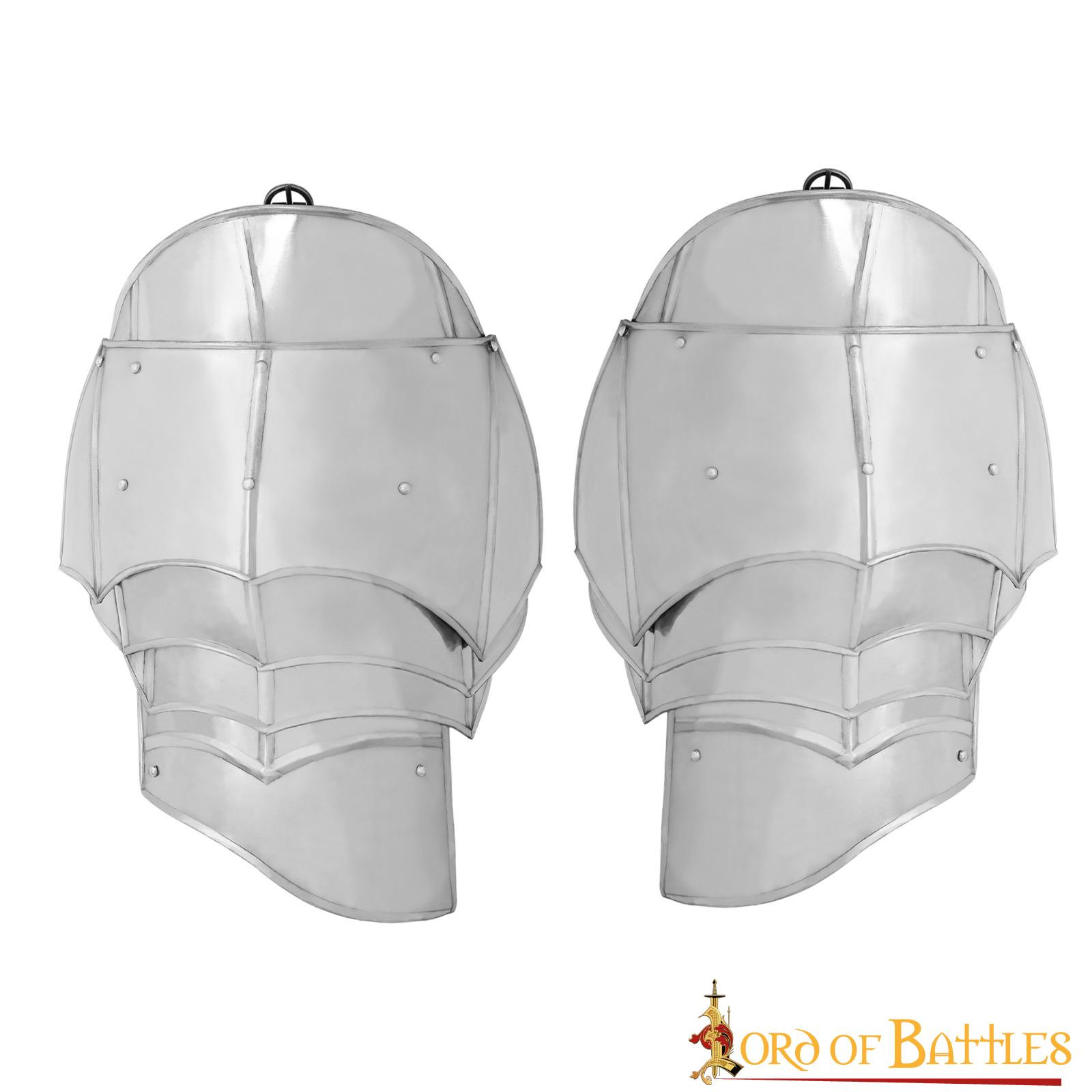 Ombreiras medievais em aço modelo bladebreaker