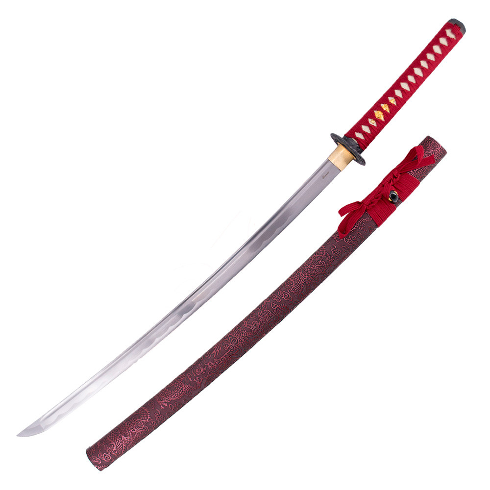Garnet katana práticas básicas lâmina de aço carbono 1045