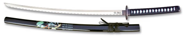 Katana Samurai Decorativa com Bainha Preta e Suporte - Tole10 Imperial