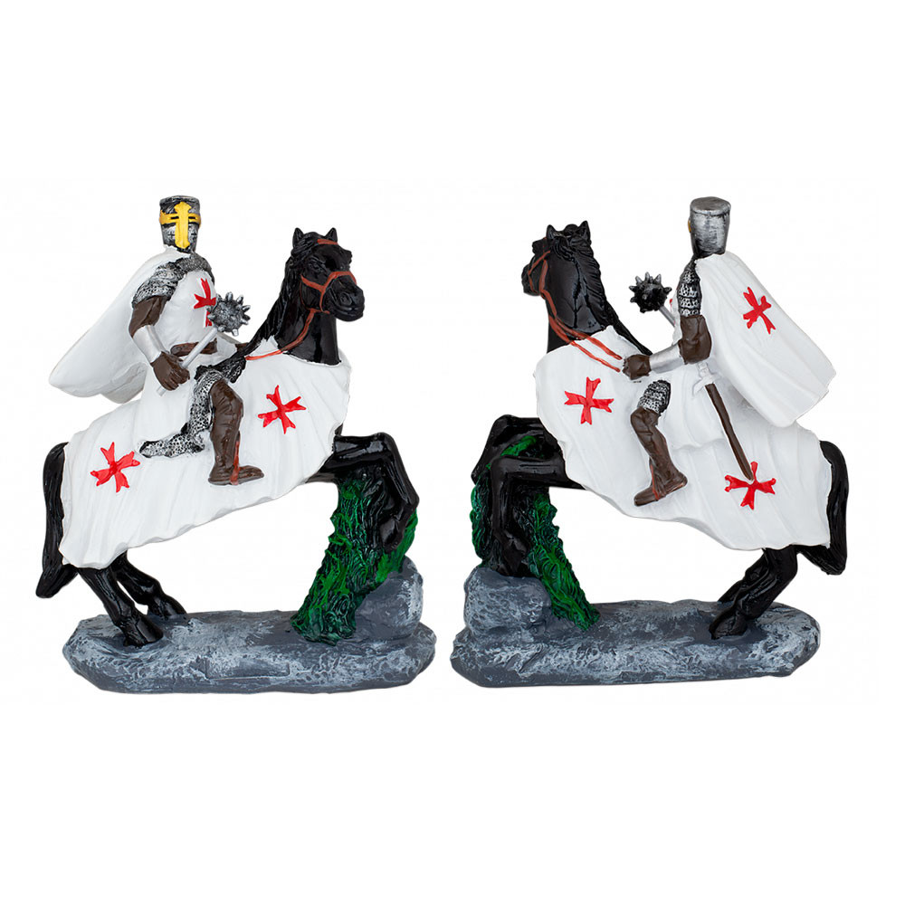 Cavaleiro Templário a cavalo com maça (12 cm.)