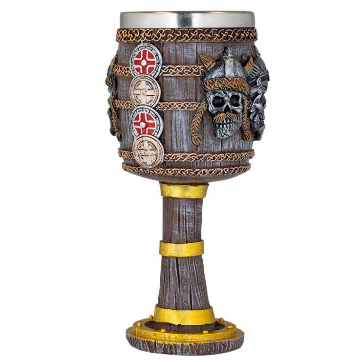 Copo de cabeças Viking com escudos (18,5 cm.)
