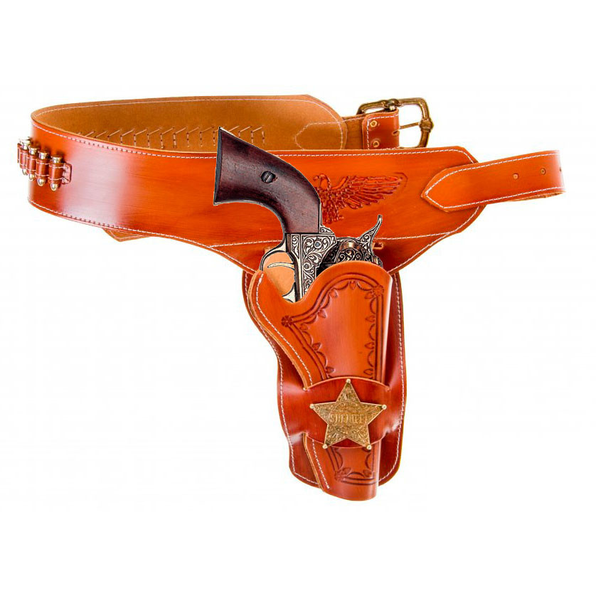 Sheriff Bass Reeves Old West Pack: revólver, cartucheira e 24 balas