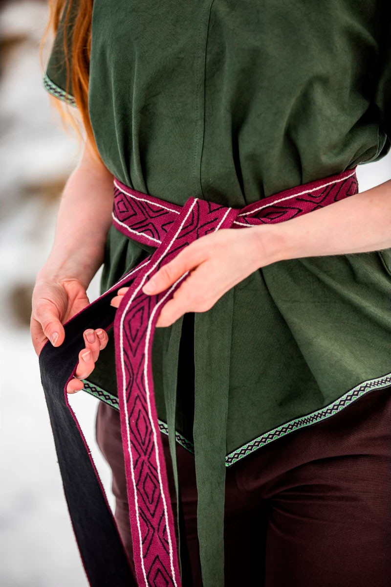 Cinto de algodão Viking, modelo Caja, vermelho