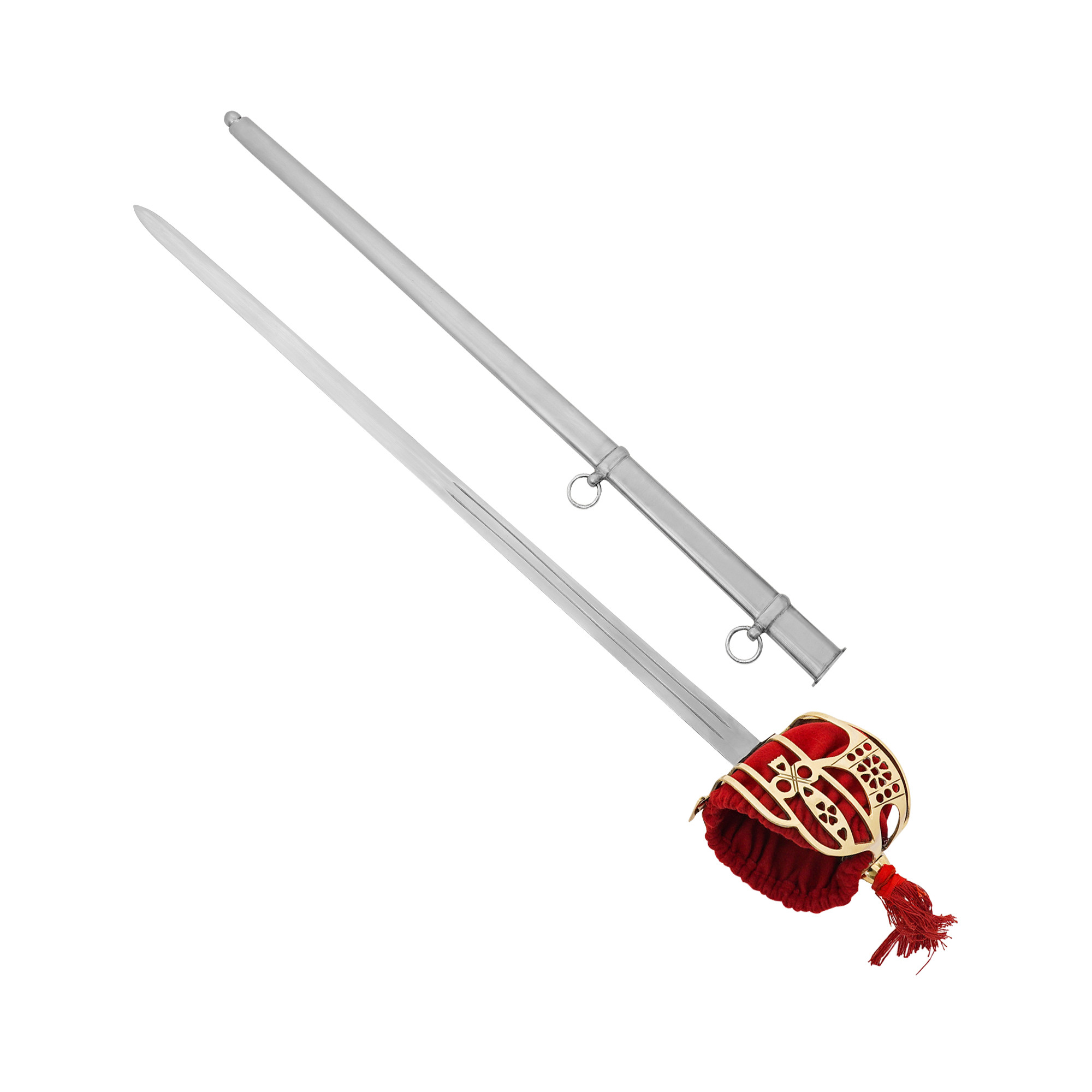 Espada de cesta escocesa com bainha (100,5 cm.)