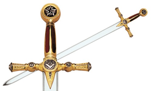 Espada dos Maçons em Ouro
