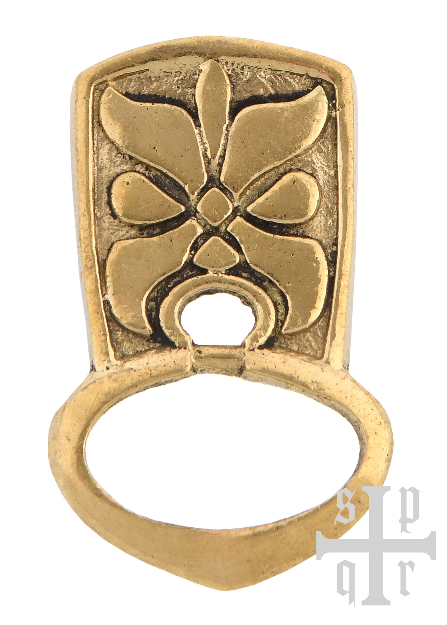 Fivela de cinto medieval em latão (3,7x2,3 cm.)