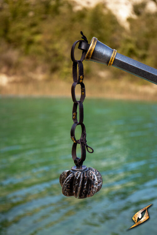 Cabeça para maça Dvalik LARP e Cosplay, cor preta