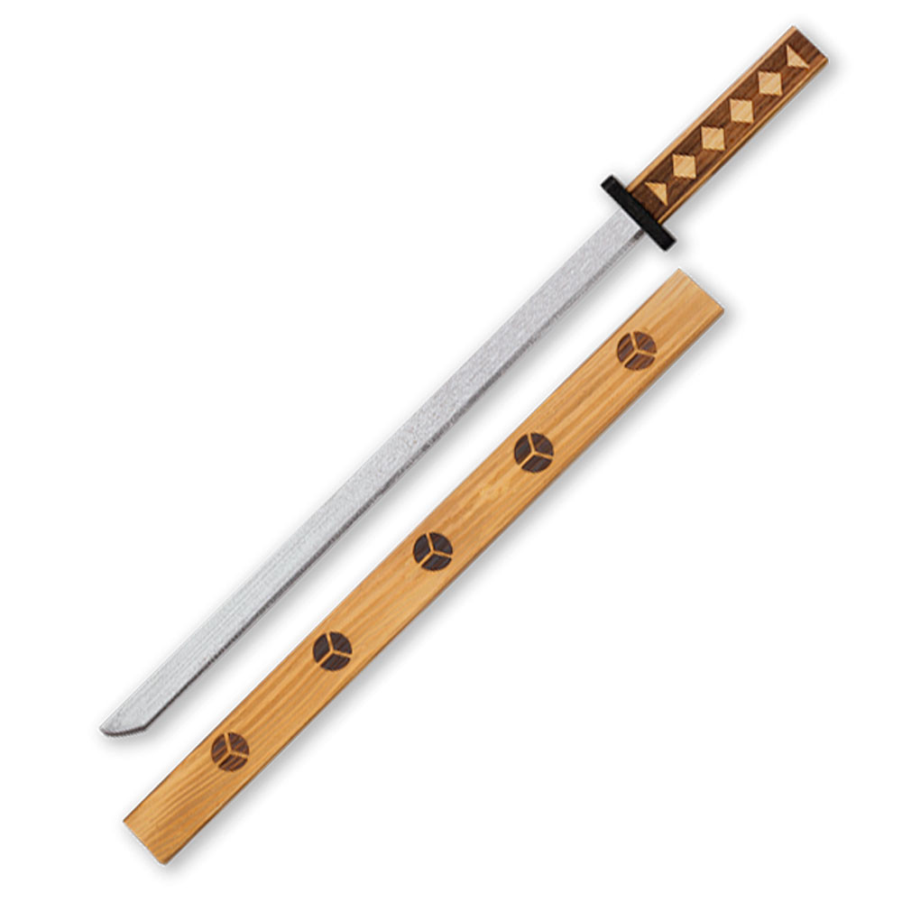 Wakizashi de madeira marca Tole10, bainha gravada