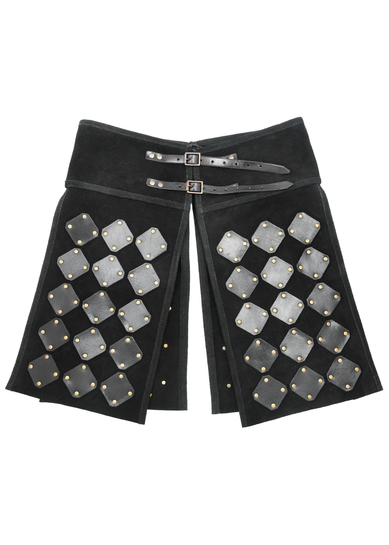 Falda medieval de camurça modelo Vares, cor preta