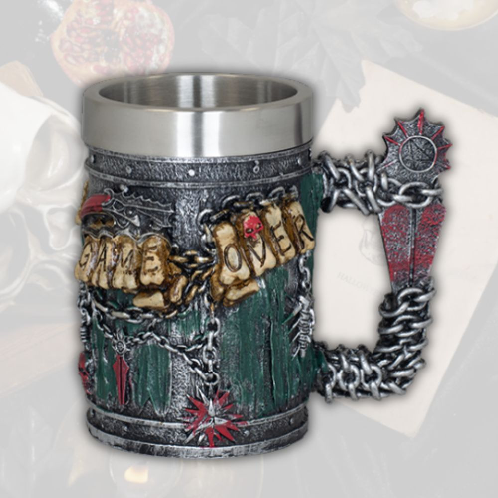 Taza de resina SteamPunk Game Over (14,3 cm.)