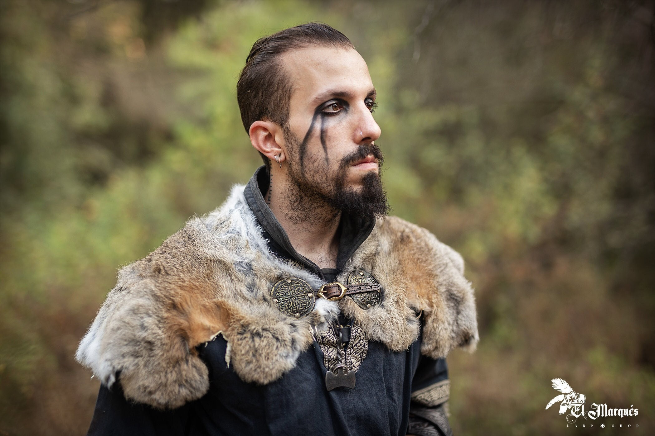 Capa guerreiro Viking Fenrir de coelho