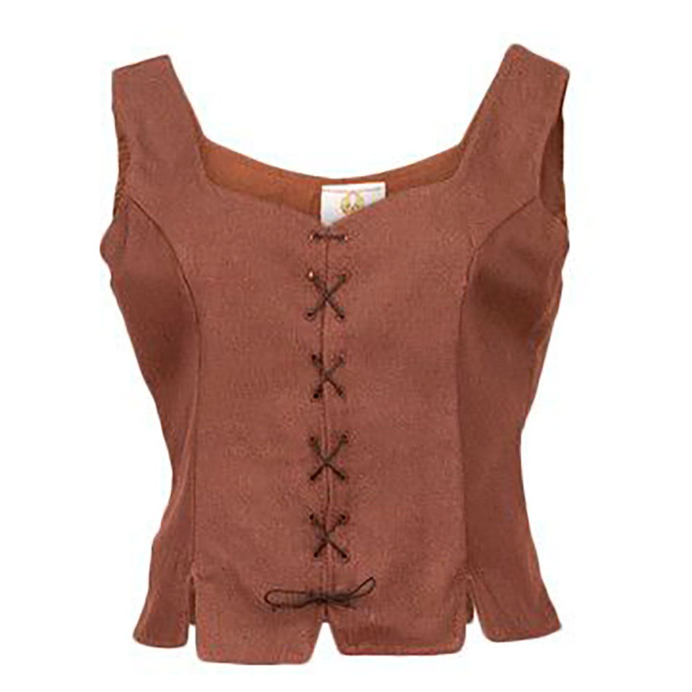 Corpo medieval mulher Tika em algodão, marrom