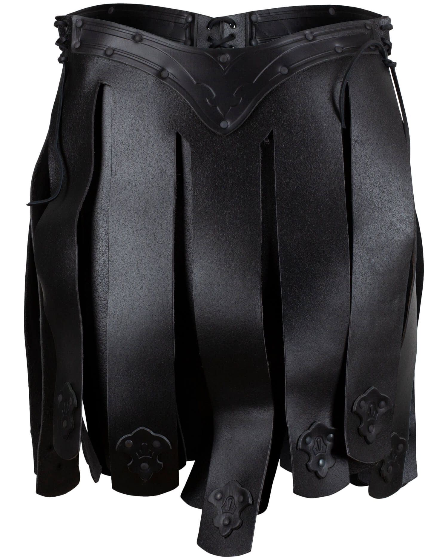 Saia medieval de couro modelo Lilith, cor preta