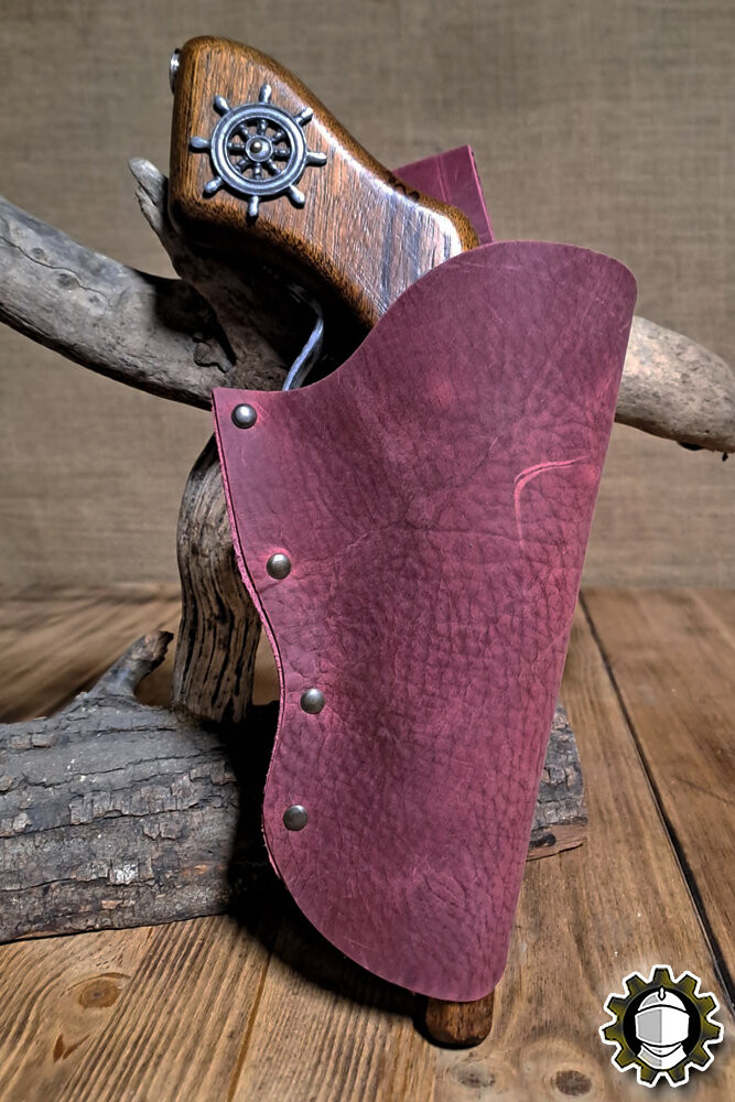 Estojo em couro mão direita, cor vermelha