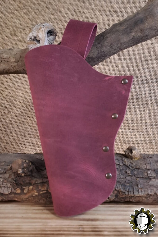 Estojo em couro mão esquerda, cor vermelha