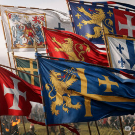 Estandartes e Bandeiras Medievais: Símbolos de Honra e Guia na Batalha estandartes-e-bandeiras-medievais-simbolos-de-honra-e-guia-na-batalha